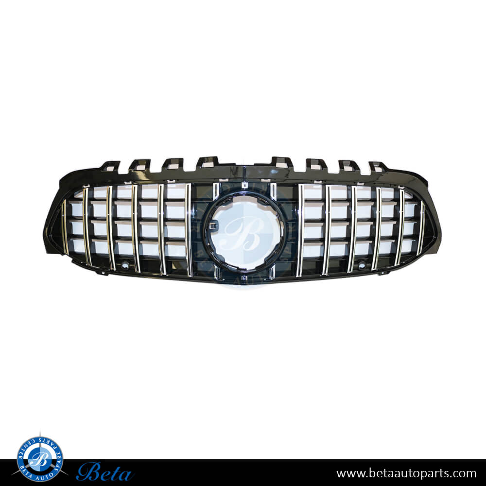 Grille GT Look Black and Chrome color for Mercedes A-Class W177 2019-up models, Part Number 1778801A03 Grille GT Look Black and Chrome color for Mercedes A-Class W177 2019-up models, Part Number 1778801A03